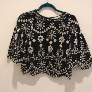 Embroidered Crop Top